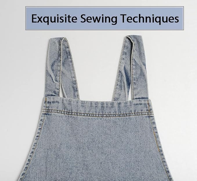 Cotton Denim Apron Soft - Unisex Adjustable Bib Apron with 5-Pockets Perfect for Kitchens - Image 6