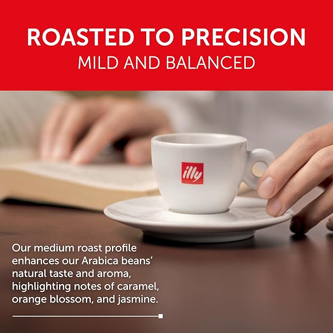illy Espresso Compatible Capsules, Coffee Pods for Nespresso Original Line Machine, Classico Lungo Medium Roast, 100% Arabica, Premium Italian Coffee, Single Serve, 10 Count, 5 Pack