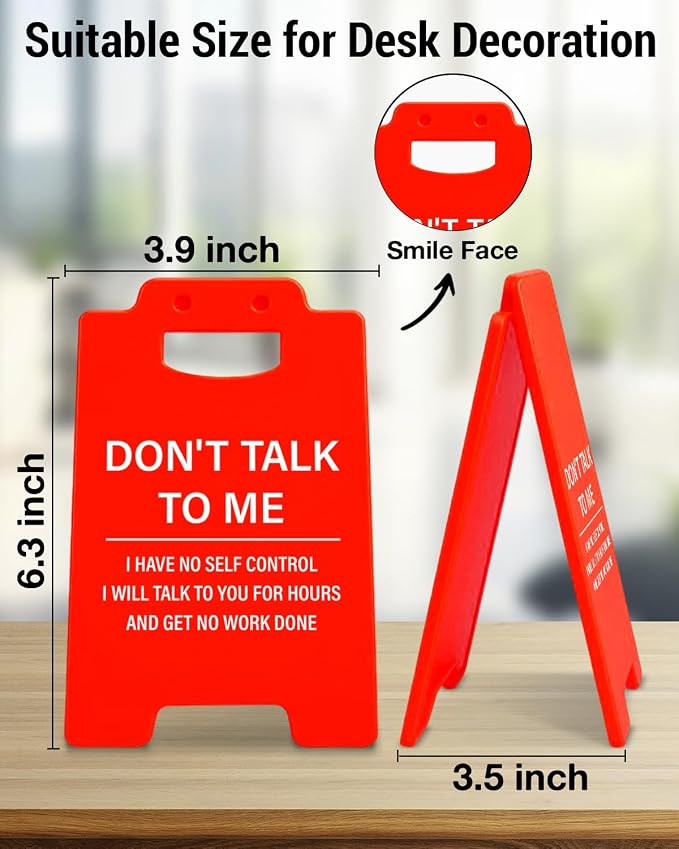 Funny Office Decor Gifts for Women Men Bosses Manager Supervisor Coworkers Don't Talk to Me I Have No Self Control Office Desk Accessories Cubicle Decor - Image 2