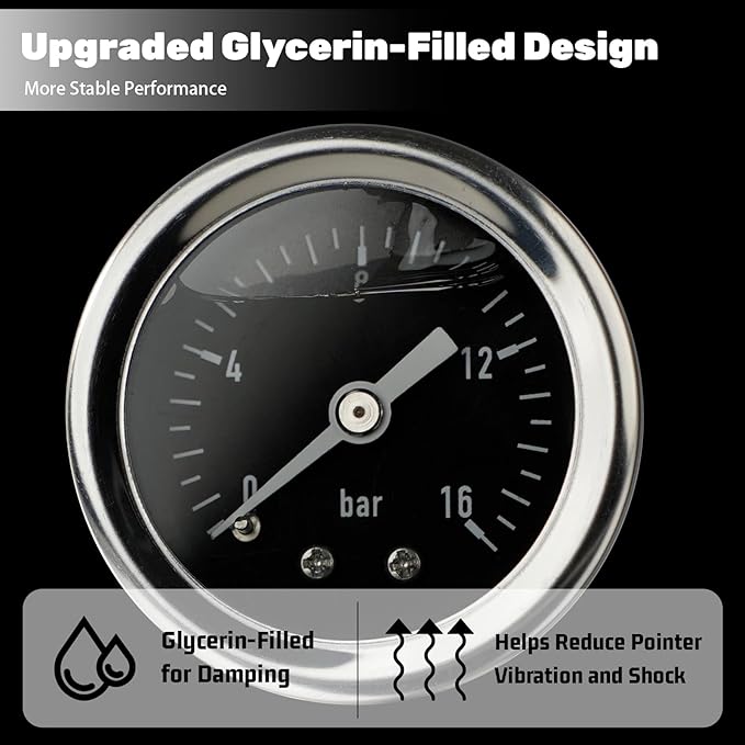Upgrade E61 Group Head Pressure Pump Gauge Compatible with Faema, Rocket, ECM, Lelit,Expobar, and Similar E61 Espresso Machines – Brew Accessory