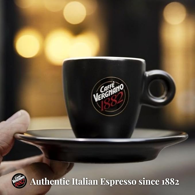 Caffe Vergnano 1882 Espresso Whole Bean Arabica Roast Coffee - Italian Medium Roast Coffee Beans with Notes of Chocolate, Nuts & Caramel, Intensity 7/10, 3.3 lbs
