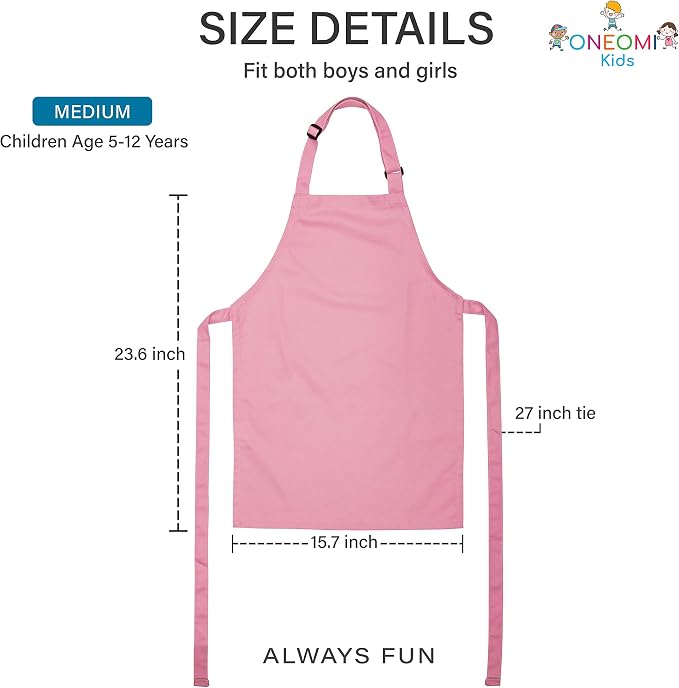 Kids Apron, Medium, 100% Cotton With An Adjustable Strap to fit All Ages - Image 2