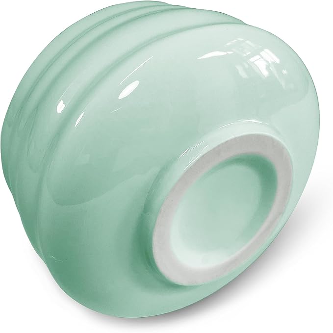 Ceramic Matcha Bowl, Handmade Japanese Green Tea Cup,Matcha Whisk Bowl For Ceremony Chawan 500ml 17oz (Light greenish blue)