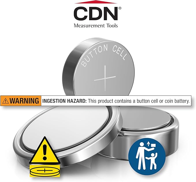 CDN Waterproof Digital Cooking Thermometer Instant Read 2.75" Stainless Shatterproof Ideal for Meat, Poultry, BBQ NSF Certified DT450X