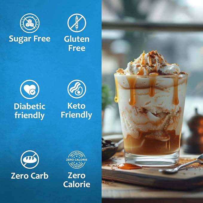Syruvia Sugar Free Coffee Syrup, SALTELLA Syrup, Vanilla Salted Caramel Flavored Syrup for Drinks, Lattes, and Desserts – 25.4 fl oz, With Pump - Image 4