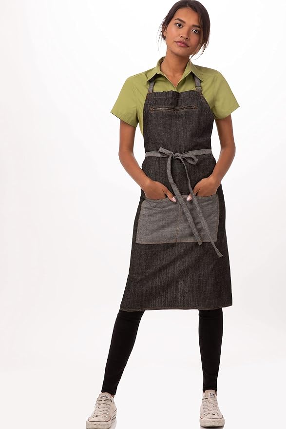 Chef Works Unisex Manhattan Bib Apron - Image 4