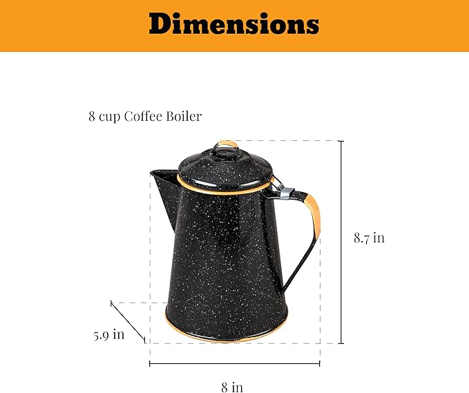 Granite Ware Coffee Boiler Set -Enameled Steel Coffee Boiler (3 pc)