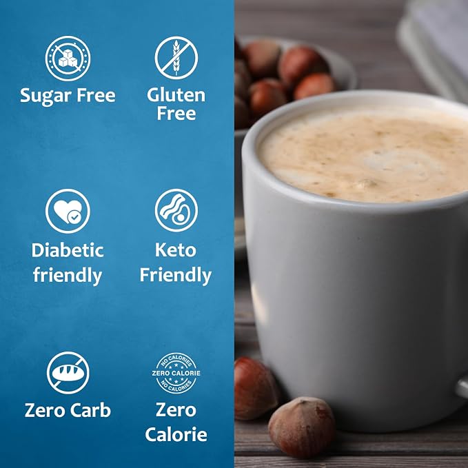 Syruvia Sugar Free Coffee Syrup, Hazelnut Flavored Syrup for Drinks, Lattes, and Desserts – 25.4 fl oz, With Pump - Image 4