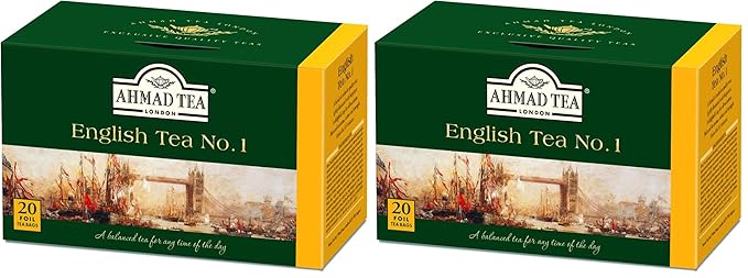Ahmad Tea English Tea No. 1 Black Tea (20 Teabags) (Pack of 2)