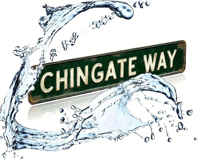 Bar Sign Bar Gifts Vintage Metal Wall Decor Sign"CHINGATE WAY" Street Sign Funny Man Cave Decor Accessories for Home, Bar, Bathroom, Bedroom Unique Retro Tin Signs for Outdoor 4 X 16 inches - Image 4