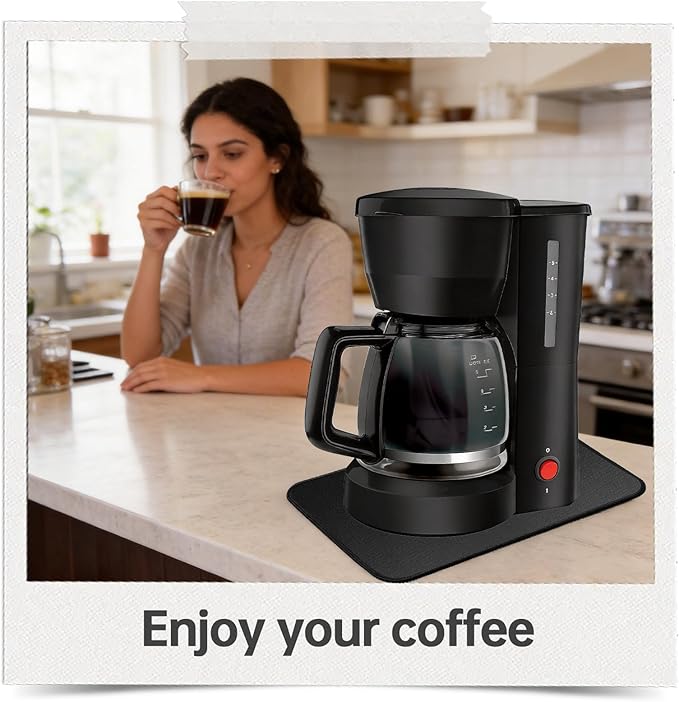 Unmake Sliding Pad for 5-Cup Coffeemaker (10.02"×7.87")- Smooth Glide with Anti-Slip Base - Perfect Accessories Fit for Black and Decker Coffee Maker