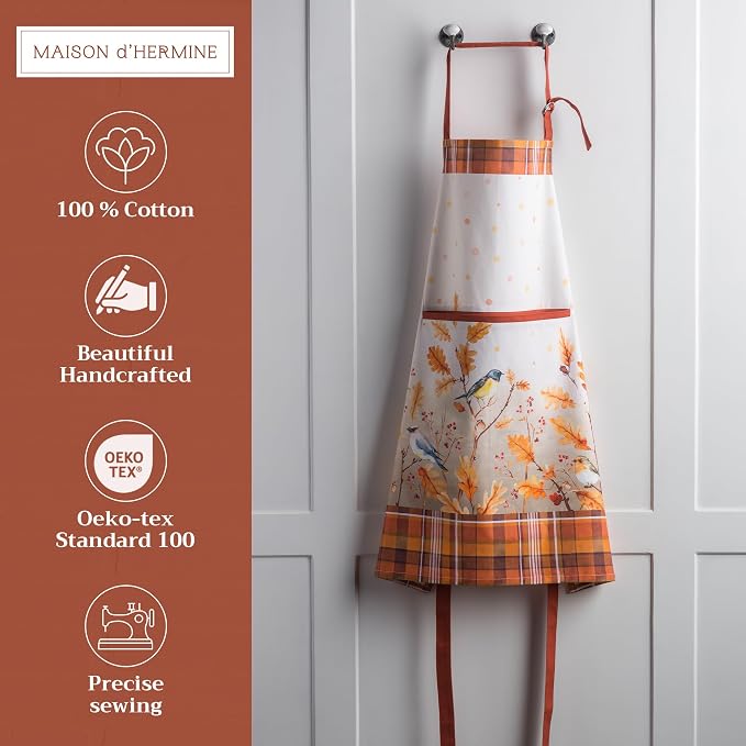 Maison d' Hermine 100% Cotton Apron for women with Pocket Kitchen Chef Apron for Men Cooking Mothers Day Gifts - Image 2