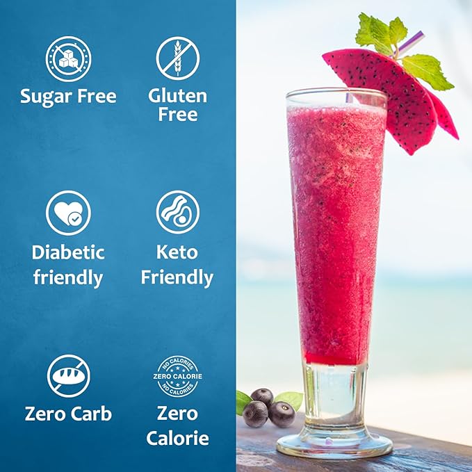 Syruvia Sugar-Free Dragon Fruit Acai Syrup, Flavored Syrup for Drinks, Cocktails, Lemonades, Iced Teas, and Desserts – 25.4 fl oz, With Pump - Image 4
