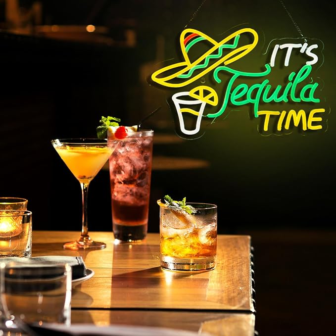 Tequila Neon Sign Mexican Tequila LED Neon Light USB Powered Dimmable Man Cave Cafe Bistro Club Party Beer Bar Restaurant Decor(16.3x11.2 Inch) - Image 6