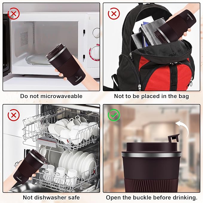 MOMSIV 17oz Travel Mug, Insulated Coffee Cup with Leakproof Lid, Vacuum Stainless Steel Double Walled Reusable Tumbler for Hot and Cold Water Coffee and Tea In Travel and Car