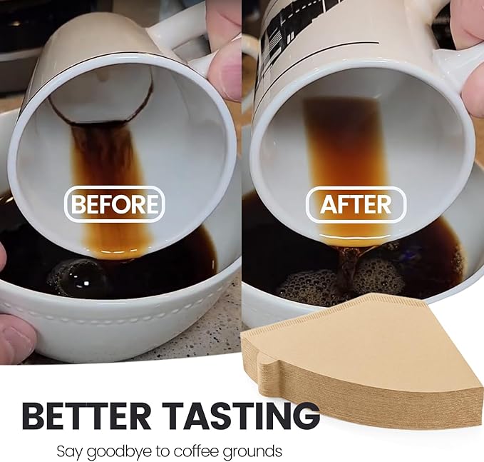 MIMORE Coffee Filters #4-120 PCS Cone Coffee Filters for Moccamaster KBGV Select, KBT, KB, KBGT, KBTS - Coffee Filter 4 Cone Paper Unbleached Compatible with Technivorm Moccamaster 8-10 Cup