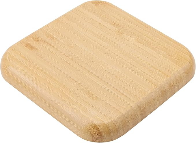 JOIKIT 3 Pack 12 Inch Bamboo Platter, Fine Polished Sqaure Wood Plates Bamboo Serving Tray for Holding Fruit, Bread, Cheese, Nut, Coffee, Tea, Plant Saucer