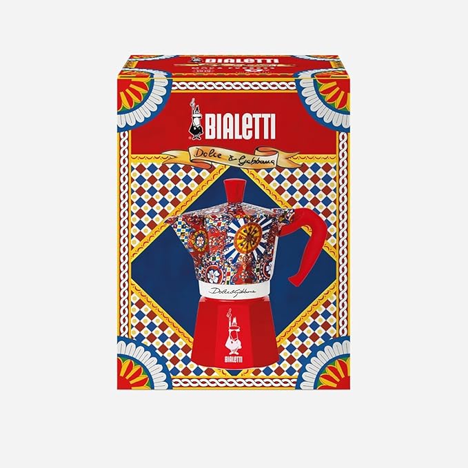 Bialetti Dolce & Gabbana Mocha Express 3 Cup Open Fire (Coffee Maker, Espresso Maker, Makinetta)