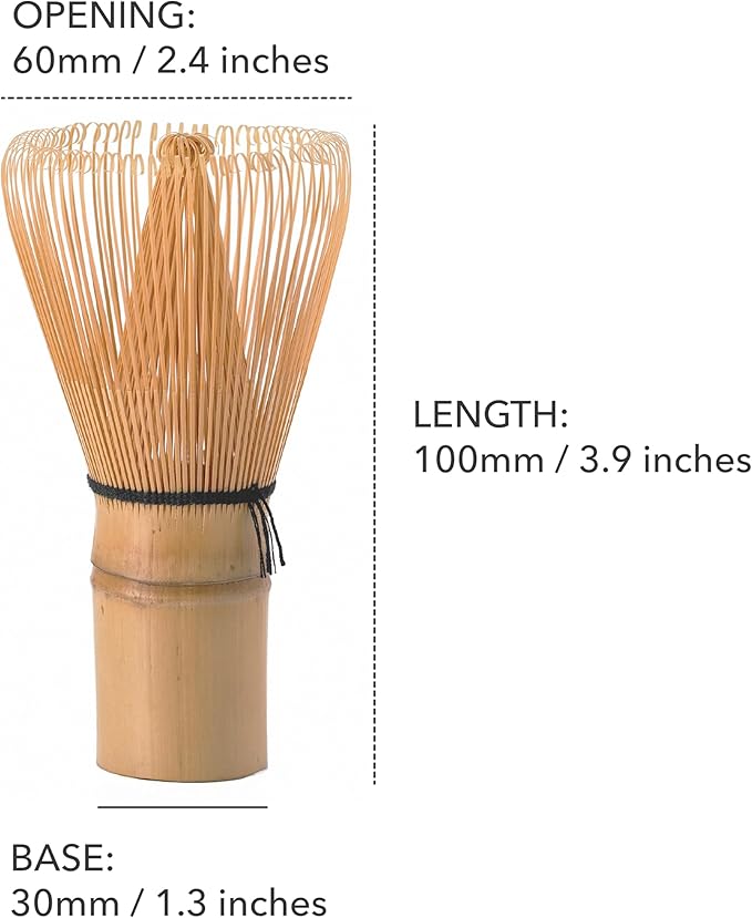 Premium Quality Matcha Chasen Whisk – 100 Prong – Bamboo Whisk For Matcha Tea –Authentic Traditional Bamboo Whisker – Easy To Use and Clean – Matcha Green Tea Whisk For A Perfect Frothy Cup