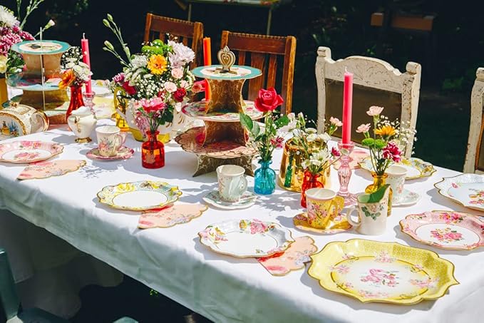 Talking Tables Tea Party Floral Napkins | Truly Scrumptious | Also Great For Birthday Party, Baby Shower, Wedding And Anniversary | Paper, 30 Pack
