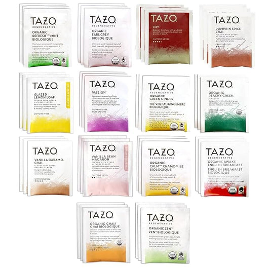 84 Tea bags - Tea Bags Sampler Assortment Variety Pack Gift Box (42 Count - Pack of 2) 14 Different Flavors Gifts for Her Him Women Men Tea Lovers Couples Family Friends Coworker