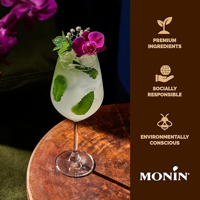 Monin - Elderflower Syrup, Delicate Scent with Floral Sweetness, Great for Cocktails, Lemonades, and Sodas, Gluten-Free, Non-GMO (750 ml) - Image 4