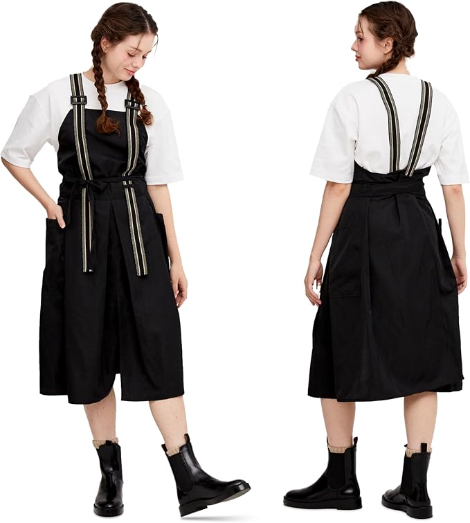Premium Apron for Nail Techs, Hairstylists, Artists - 360 Full Coverage with Elastic Straps and 2 deep pockets - Image 9