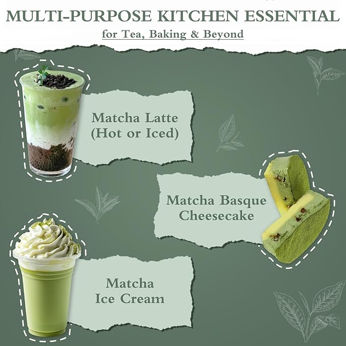 Matcha Whisk with Matcha Whisk Holder Bamboo Whisk Scoop Spoon Unique Gifts for Women Men Girl Friend Home Kitchen Decor Gifts for Tea Enthusiasts White