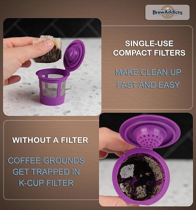600 Paper Coffee Filters - Compact design White Single-Use Coffee Filter Compatible with Keurig 1.0 & 2.0