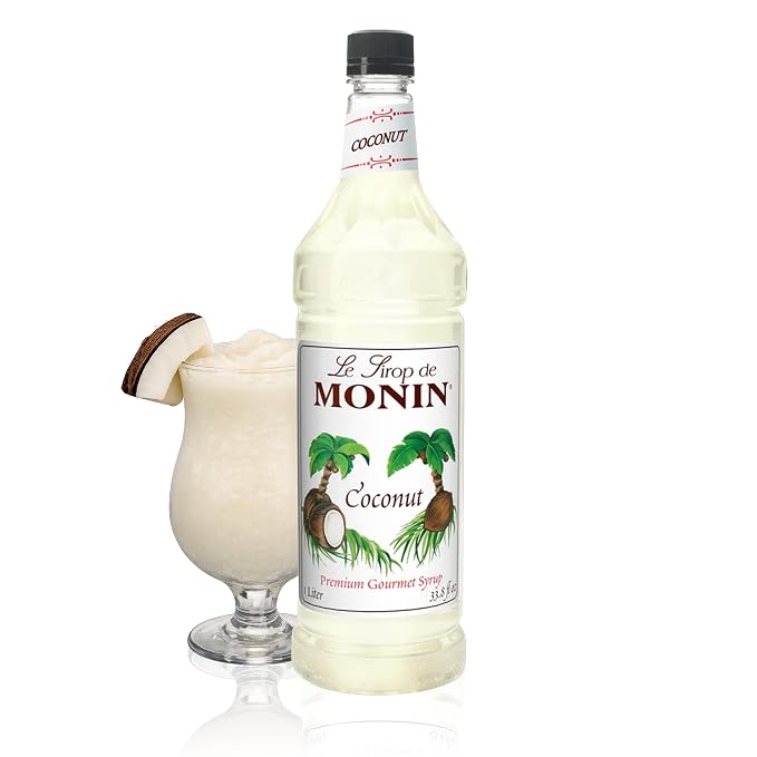 Monin - Coconut Syrup, Sweet and Rich, Great for Cocktails and Smoothies, Gluten-Free, Vegan, Non-GMO (1 Liter) by Monin