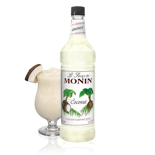 Monin - Coconut Syrup, Sweet and Rich, Great for Cocktails and Smoothies, Gluten-Free, Vegan, Non-GMO (1 Liter) by Monin