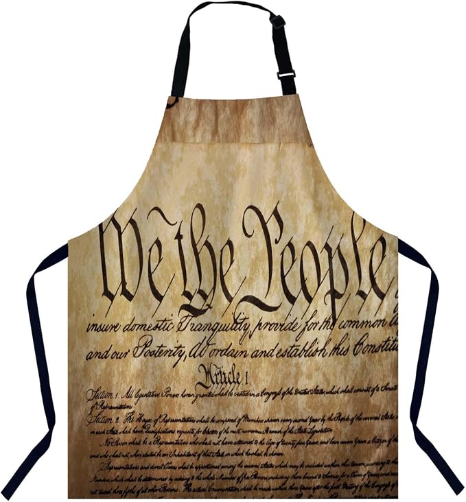 The Constitution for the United States of America Apron for Women Men, Adjustable Apron Cooking Kitchen Chef Apron for Home Kitchen, Baking Gardening BBQ, Coffee House, Restaurant by Unknown