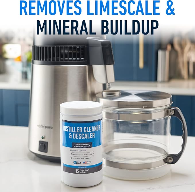 Essential Values Universal Descaler - Espresso Descaling Solution - Coffee Machine Cleaner - Critic Acid Tea Kettle Urn Water Distiller Cleaner - Manufactured in USA - 8 Pack - Image 2