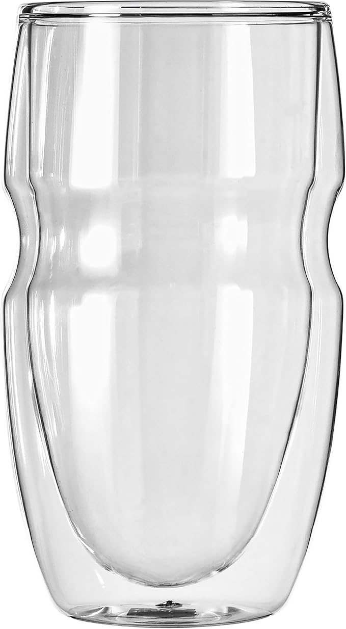 Ozeri Serafino Double Wall Insulated Iced Tea and Coffee Glasses, 16-Ounce, Set of 2