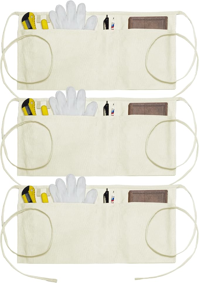 Canvas Work Waist Apron with 3 Pocket by Unknown