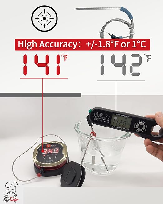 4-Pack Replacement Meat Temperature Probes for Weber Probe, iGrill & Weber Connect Smart Grilling Hub, 2.5mm Plug 48in Cable, ±1°C Accurate Washable Thermometer Probes, Color-Coded, -22°F to 572°F