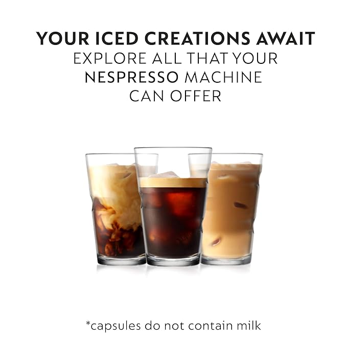 Nespresso Capsules Vertuo, Ice Leggero, 50-Count Double Espresso Coffee Pods, Brews 2.7 oz.