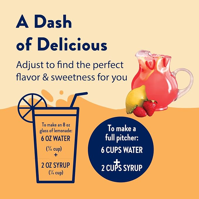 Jordan's Skinny Mixes Sugar Free Syrup, Strawberry Pink Lemonade, Fruit Flavored Water Enhancer, Drink Mix Iced Tea, Lemonade, Drinks, Low Calorie Water Flavoring, Dairy & Gluten Free, Kosher, 25.4 Fl Oz - Image 7