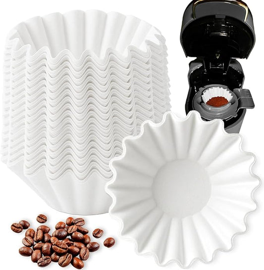 Palksky Disposable Coffee Filter for Ninja Coffee Maker PB051/PB041,150 Count Replacement Filters for Ninja Pod & Grounds Specialty Single-Serve Machine, White