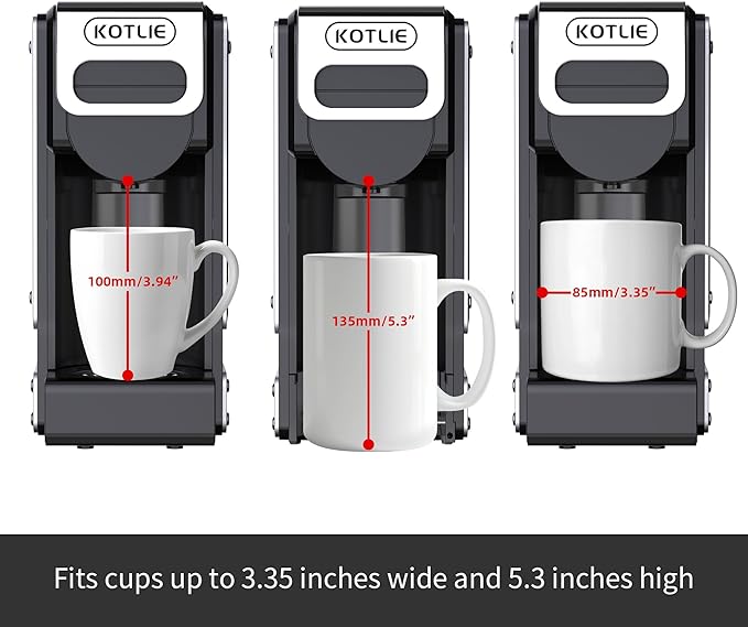 KOTLIE 4-in-1 Espresso Capsule Coffee Machine, Single Serve Coffee Maker for K*cup/Nes/DG/Ground Coffee, 19Bar, 1L,ST-550(silver)