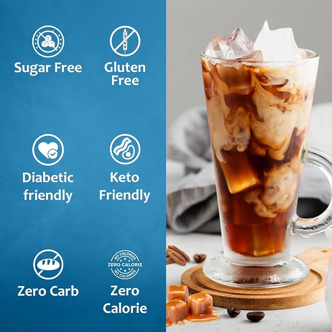 Syruvia Sugar Free Coffee Syrup, Caramel Pecan Flavored Syrup for Drinks, Lattes, and Desserts – 25.4 fl oz, With Pump - Image 4
