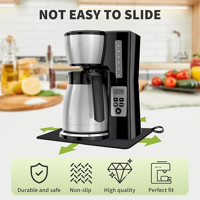 Sliding Pad for BLACK+DECKER 12 Cup Thermal Programmable Coffee Maker(CM2046S)(13.77"×9")-Smooth Glide with Anti-Slip Base - Perfect Accessories Fit for Black and Decker Coffee Maker