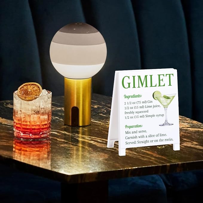 Gimlet Recipe Rustic Bar Decor for Home Cafe Farmhouse Cocktail Sign for Kitchen Bar Cart Accessories Mixology Christmas Gift for Bartender Men Women New Couple - 5.59 x 4.33 inch Acrylic Sign - Image 6