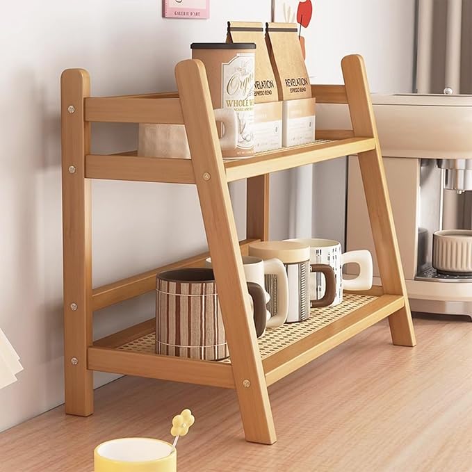 Coffee Station Organizer, Mug Holder Countertop, Kitchen Counter Shelf for Tea Coffee Bar Accessories, Matcha Stand, Cup Display, Condiment Storage Rack (patent pending) - Image 3
