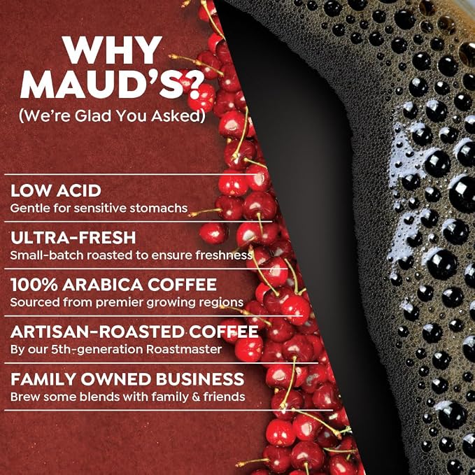 Maud's Cherry Flavored Coffee Pods, 36 ct, Medium Roast Flavored Coffee in Single Serve Pods – 100% Arabica Beans, Compatible with Keurig K Cups Maker - Image 4