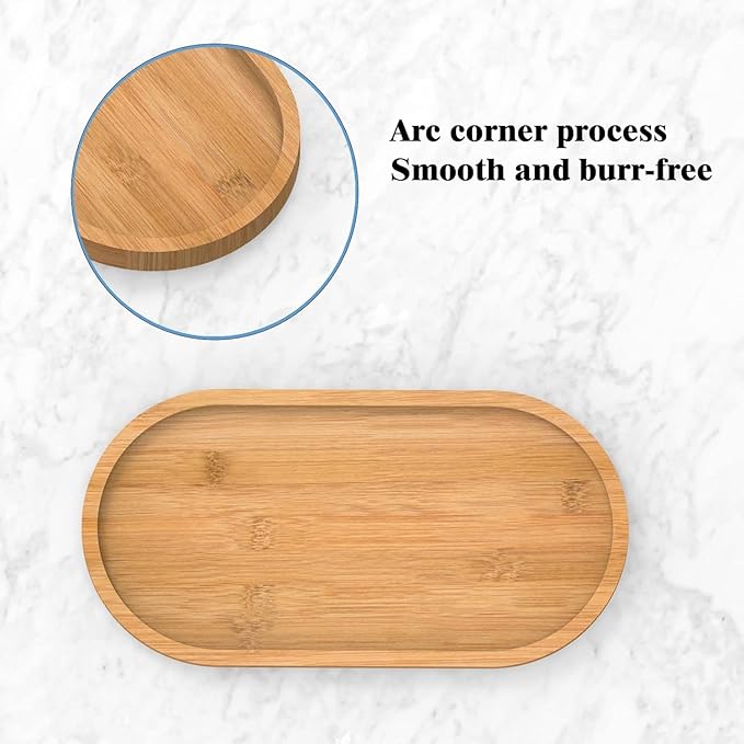 Bamboo soap Dispenser Tray, Bathroom Countertop T ray Kitchen T ray Bamboo T ray Sink Tray Dresser Jewelry Ring Dish, Comestic Holder Bathtub Organizer, Ideal for Jewelry, Cosmetics（ 24 × 8 cm）