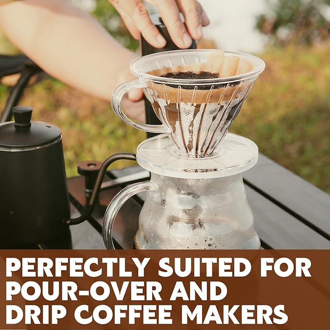 200 Count Coffee Filters, Coffee Filters #1 Disposable, Natural Unbleached #1 Paper Filter for Pour Over and Drip Coffee Maker, Suitable for Home Coffee Shop (1-2 Cup)