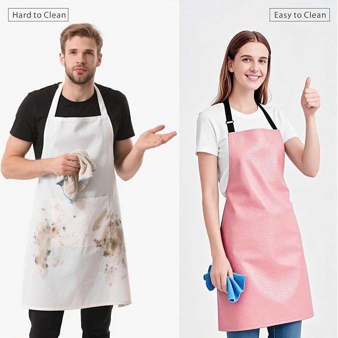 GoldPig Heavy-Duty Waterproof Apron, Chemical Resistant Rubber Vinyl for Industrial, Lab, Kitchen, Butcher & Grilling (40")