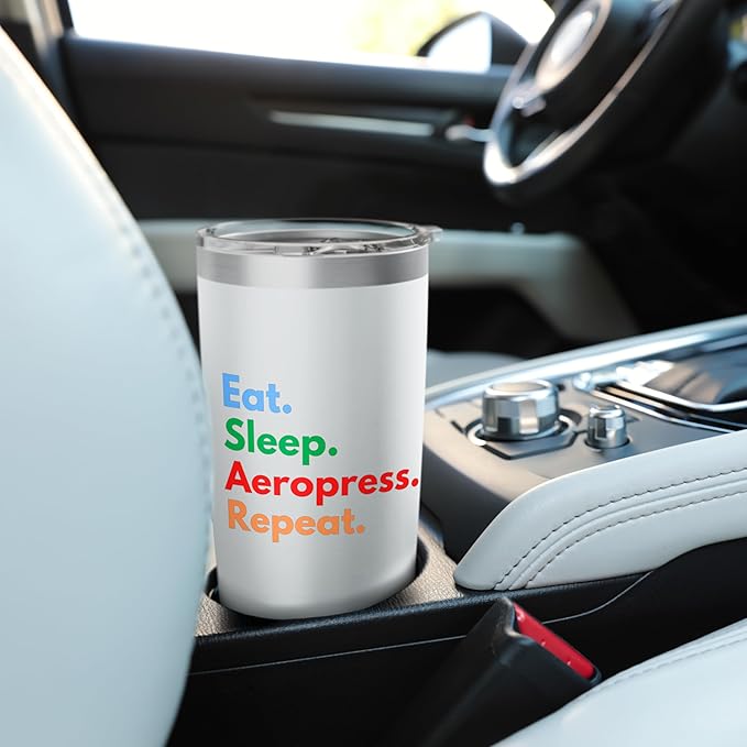 Eat Sleep Aeropress Repeat for Aeropress Coffee Lovers Stainless Steel Insulated Tumbler