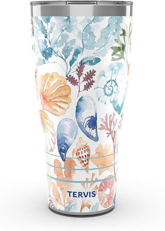 Tervis Traveler Sara Berrenson - Marine Mosaic Made in USA Double Walled Insulated Tumbler Travel Cup Keeps Drinks Cold & Hot,